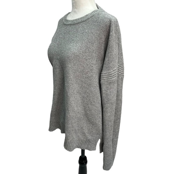 𝅺madewell Grey Long Sleeve Texturework Crewneck Sweater Size L - Picture 4 of 11
